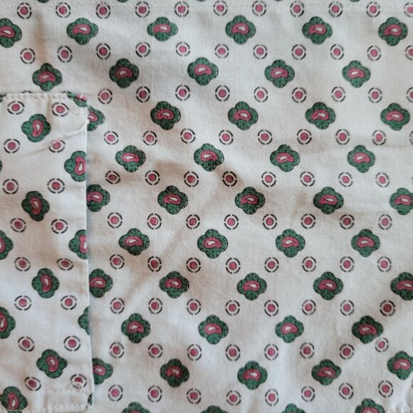 Vintage Sanford White & Green Floral Print Pima Cotton Pajama Set Size M - Picture 5 of 6